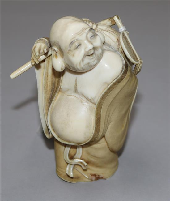 An ivory figure of Hotei